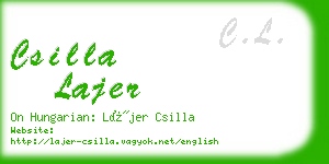 csilla lajer business card